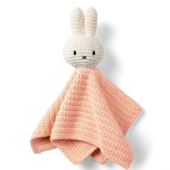 Peluches Miffy & Snoopy Doudou Miffy En Crochet - Just Dutch - Rose Pastel Peluches Naissance, Doudous