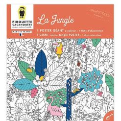 PIROUETTE CACAHOUETE Poster G Ant Colorier 'La Jungle' Pirouette Cacahou Te Dessin, Peinture, Coloriage