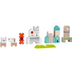 HABA Blocs De Construction En Bois "Chien Et Chat" Haba 306086 Jouets Encastrer, Empiler