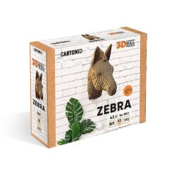 Cartonic Troph E Mural D Coratif - Sculpture 3D En Carton - Z Bre - Wall Puzzle Cartonic Jeux De Construction