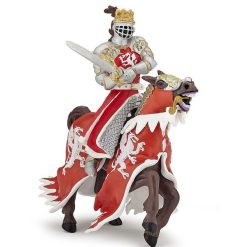 Papo Cheval Du Roi Au Dragon Rouge Papo 39388 Ch Teau Fort En Bois