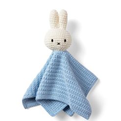 Peluches Miffy & Snoopy Doudou Miffy En Crochet - Just Dutch - Bleu Pastel Peluches Naissance, Doudous