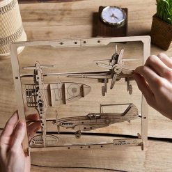 UGEARS models Avion De Chasse Ugears Puzzle 2,5D En Bois Jeux De Construction