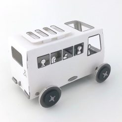 LITOGAMI Autogami Bus Blanc Colorier, Voiture Solaire Jeux De Soci T