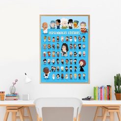 POPPIK Poster En Stickers "Personnages C L Bres" Poppik Autocollants Et D Calcomanies