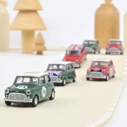 NOREV Mini Cooper S 1964 Verte Drapeau Anglais, Voiture Norev 1/64 Jouets Garage, Voitures