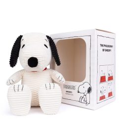 Peluches Miffy & Snoopy Peluche Snoopy Assis En Velours C Tel Cr Me - 27Cm En Bo Te Cadeau Poup Es, Peluches