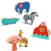 Djeco Puzzle Relief En Bois Savana Story, Jeu D'Encastrement Djeco 1068 Jouets Encastrer, Empiler