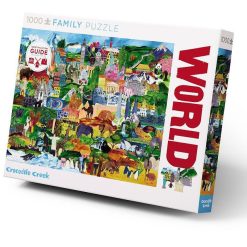 Crocodile Creek Puzzle Famille 'Image Du Monde' 1000 Pcs Crocodile Creek Puzzles D S 8 Ans, 500 Pcs Et +