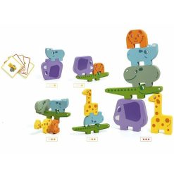 Djeco Animaux Empiler En Bois 'Ze Totanimo' Djeco 6434 Jouets Encastrer, Empiler