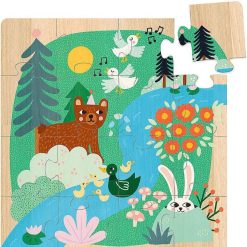 VILAC Coffret 3 Puzzles En Bois 'Animaux Du Monde' Michelle Carlslund Vilac 8530 Puzzles D S 2 Ans: 2, 12 Et 24 Pcs