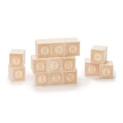 Uncle Goose Cubes 'Chiffres' En Bois Naturel Uncle Goose Jouets Cubes En Bois