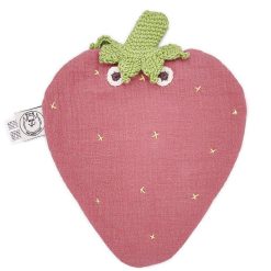 MyuM Doudou "Fraise" En Coton Bio - Myum - The Veggy Toys Peluches Naissance, Doudous