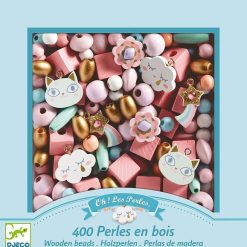 Djeco 400 Perles En Bois "Arc-En-Ciel" Djeco 9823 Perles Et Bijoux