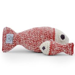 MyuM Bo Te Musique Poissons En Crochet "The Veggy Toys", Coton Bio Jouets D' Veil, Hochets