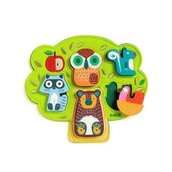 Djeco Puzzle Oski, Jeu D'Encastrement En Bois Djeco 1039 Jouets Encastrer, Empiler