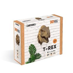 Cartonic Troph E Mural D Coratif - Sculpture 3D En Carton - T-Rex - Wall Puzzle Cartonic Jeux De Construction