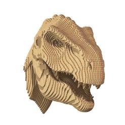 Cartonic Troph E Mural D Coratif - Sculpture 3D En Carton - T-Rex - Wall Puzzle Cartonic Jeux De Construction