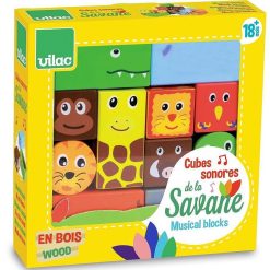 VILAC Cubes Sonores De La Savane Vilac 2101 Jouets Cubes En Bois