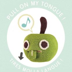 MyuM Bo Te Musique Pomme En Crochet "The Veggy Toys", Coton Bio Jouets D' Veil, Hochets