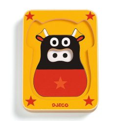 Djeco Puzzle 3 Niveaux Leo & Co Djeco 1475 Jouets Encastrer, Empiler