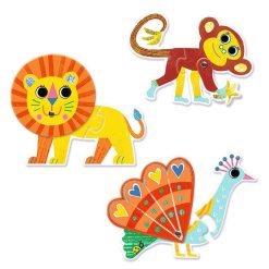 Djeco 6 Puzzles Duo "Articulo Animaux" Djeco 8262 Puzzles 1Er Age