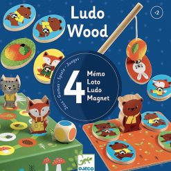 Djeco Ludo Wood 4 Jeux Ducatifs En Bois Djeco 1628 Jeux De Soci T